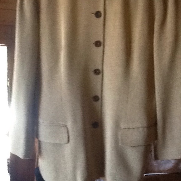 SZ10/12 100% Wool taupe tweed jacket Anne Taylor - Picture 7 of 8